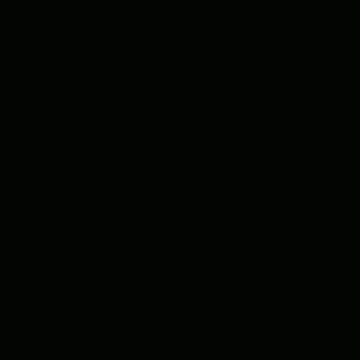 khyzr’s symbol on Pitch black: its eight green arcs trace in along their own circles, each reaching from two edges of the square to meet in its middle, the light pair first, then the mid greens, then the dark, as the symbol settles to full size; it holds whole, then the arcs close back into their middles, dark first, and it is gone